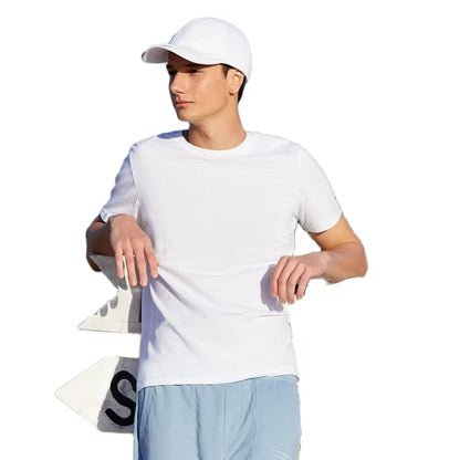 Summer Cotton T Shirts Men 2024 Simple O Neck Stretch Solid New Tops Clothing Casual Tshirt Man Streetwear Cool Tee Shirts